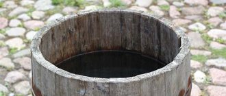 Barrel with dirty water
