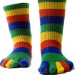 striped toe socks