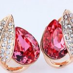 dream book earrings with ruby